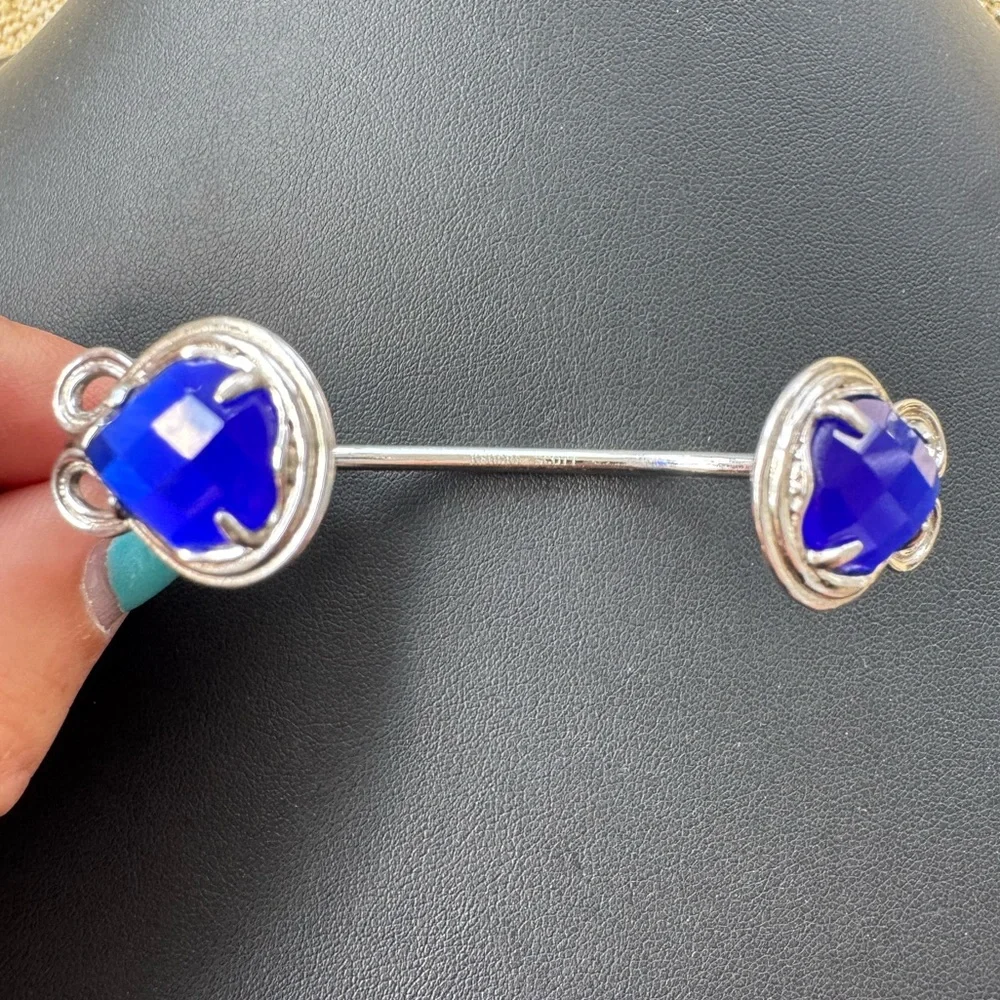 Kendra Scott Andy Silver & Blue Cuff Bracelet